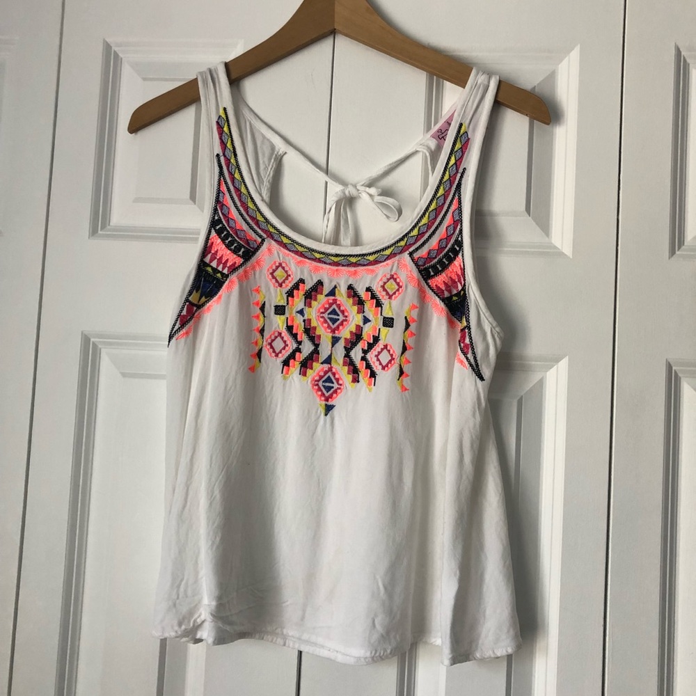 Tribal print flowy tank